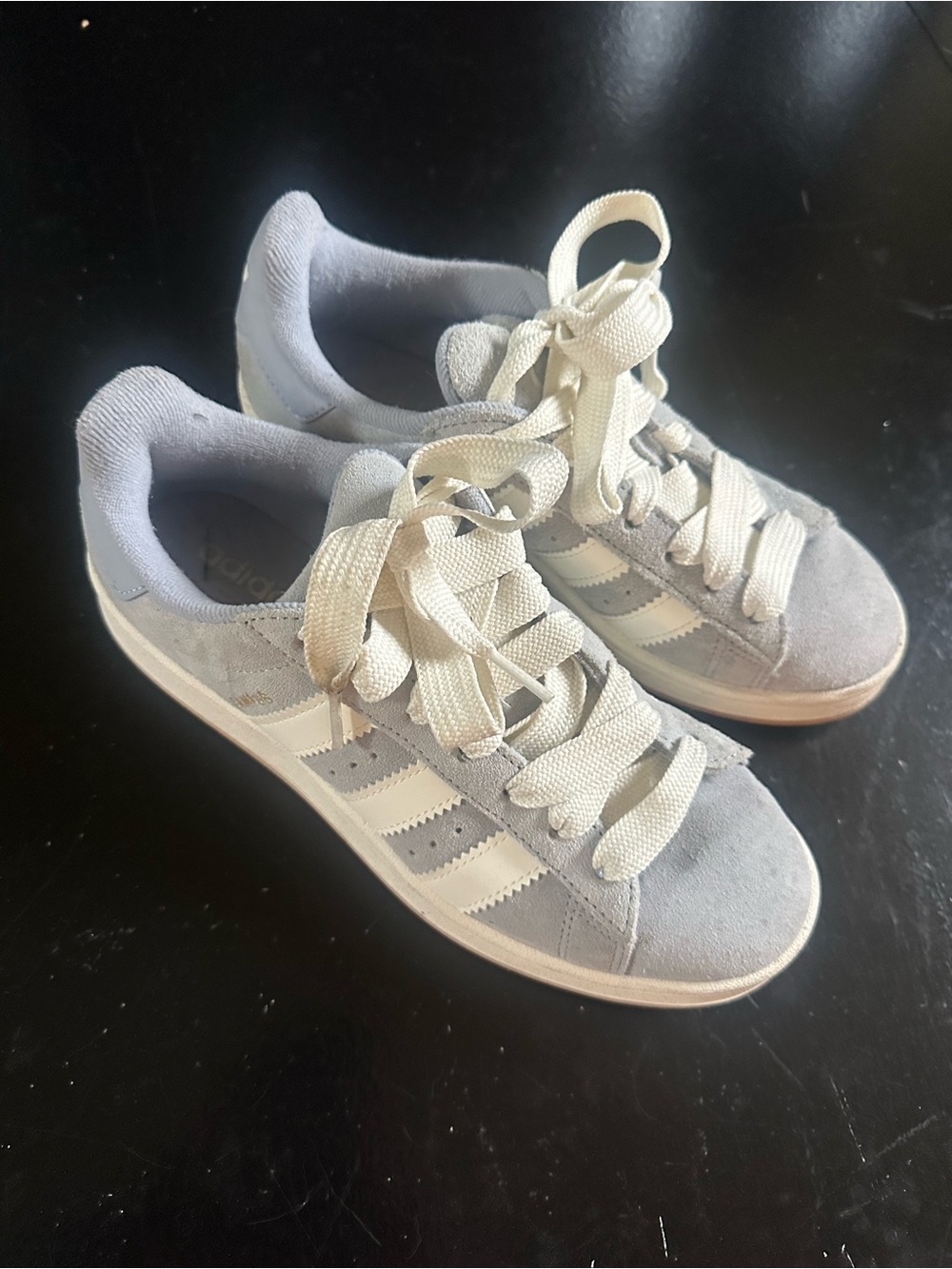 Adidas Women's Light Blue Suede Sneakers